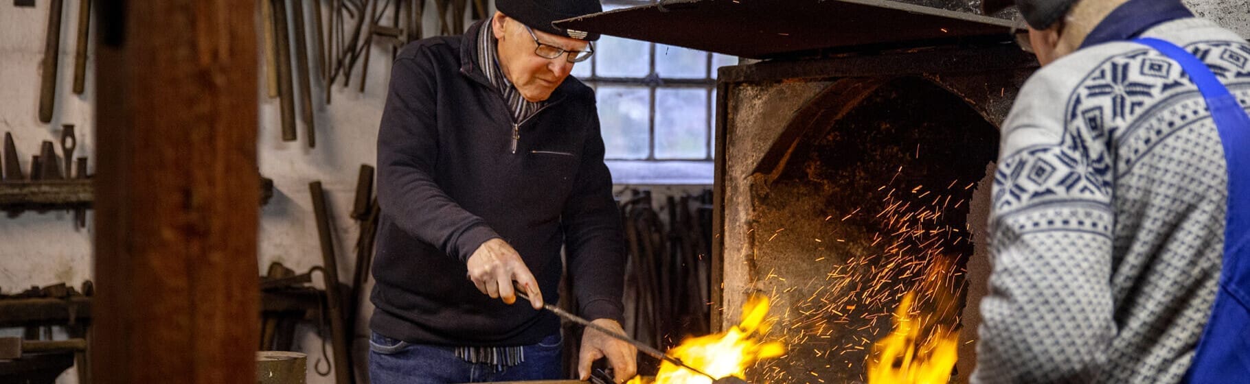 Søndagssmedning på Klosterlund Museum
