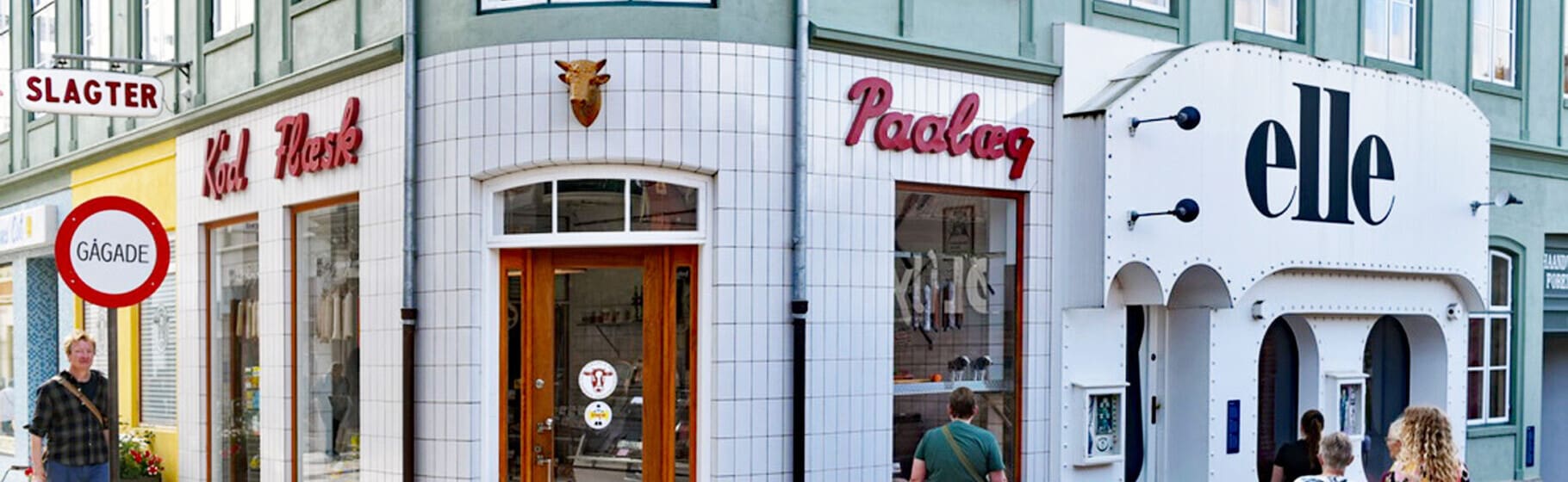 Den gamle by og en slagterbutik fra Herning