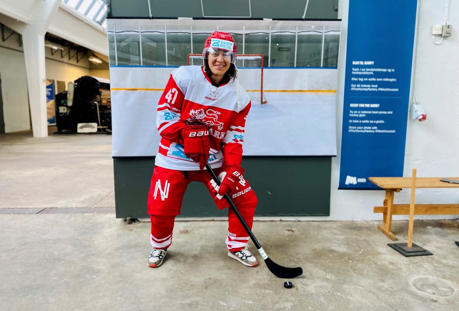 Hygge hockey på tekstilmuseet