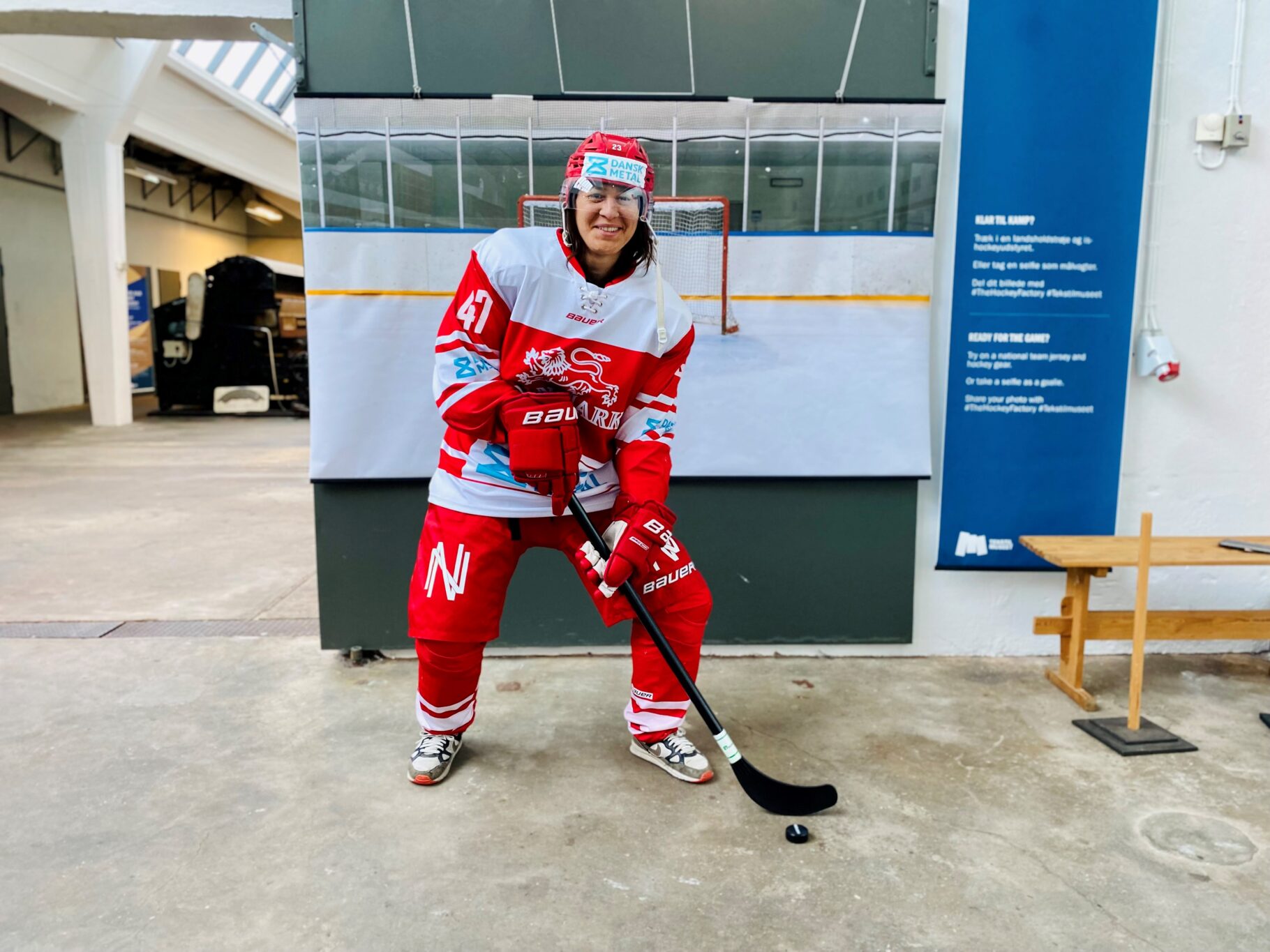 Hygge hockey på tekstilmuseet